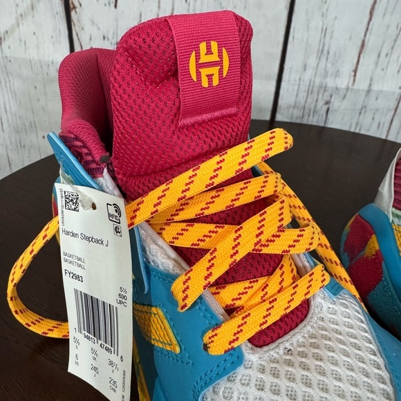 ADIDAS JAMES HARDEN STEPBACK Kids Colorful Athletic Shoes Limited Edition 6Y NWT - Picture 15 of 16
